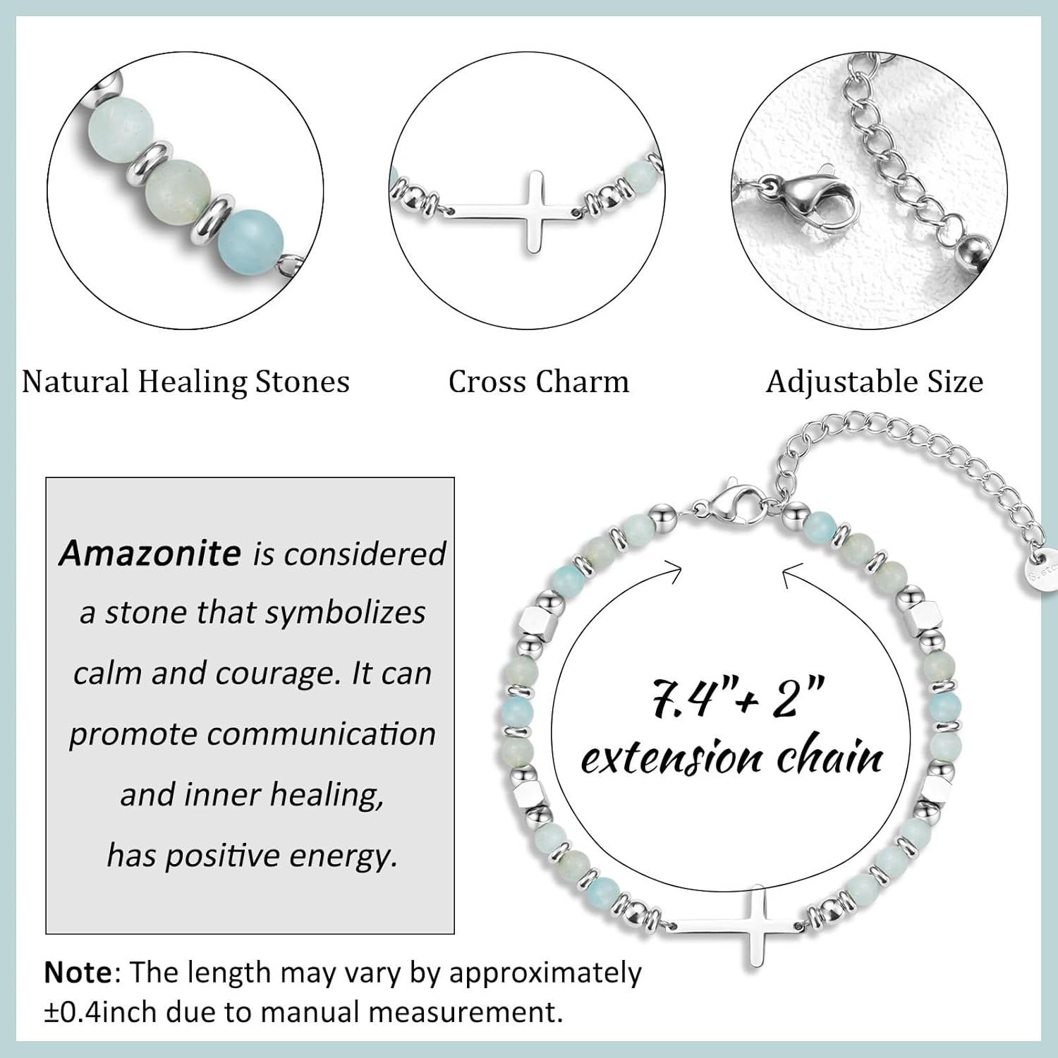 Religious Cross Bracelet for Women Girls, Christian Gifts for Daughter Granddaughter Sister in Christ Friend Niece on Birthday Christmas Easter Valentines Day Graduation - Image 5