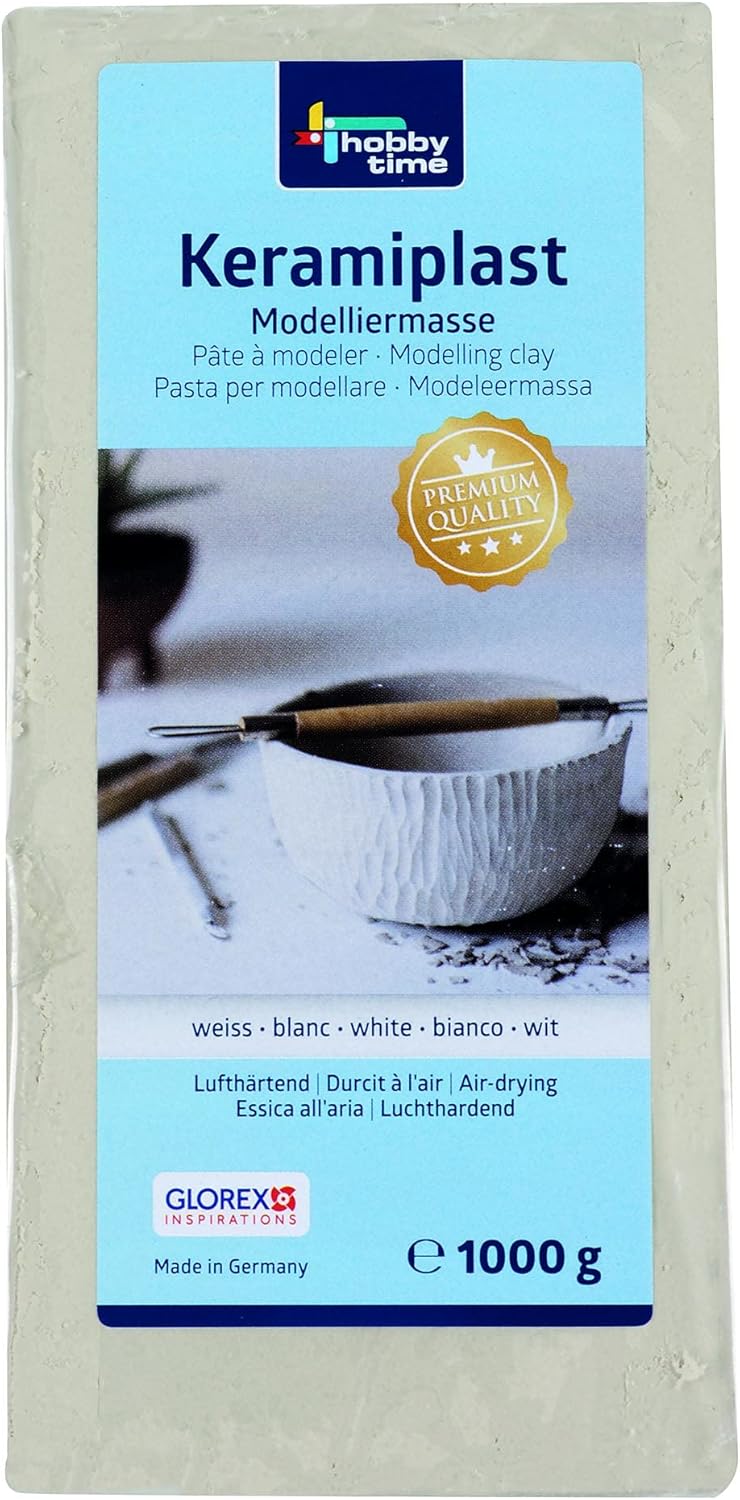 Glorex 68070237 Modelling Compound Modelling 998 g Silk Clay, Brown, White, 1000 g