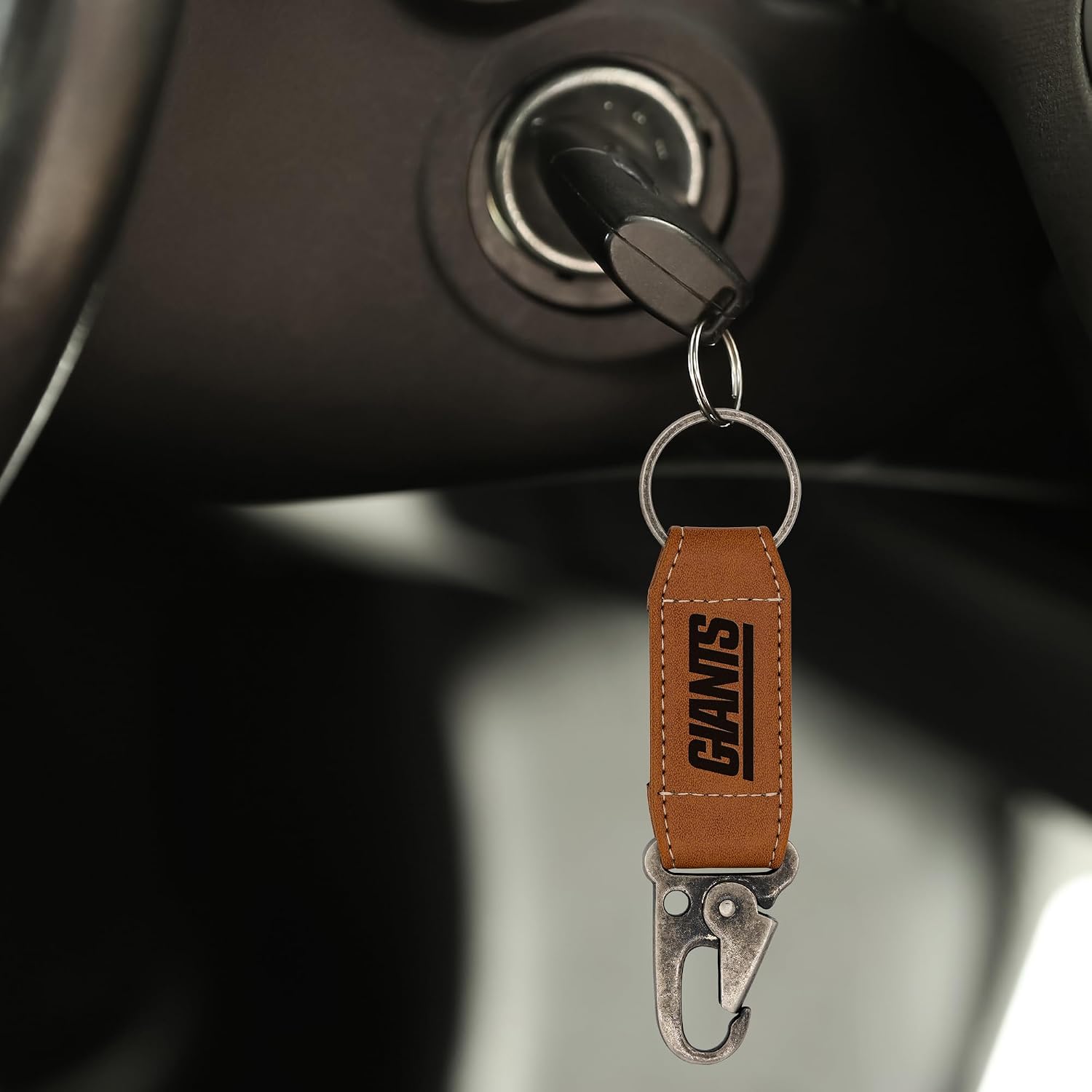 Rico Industries NFL Football Laser Engraved Carabiner Keychain