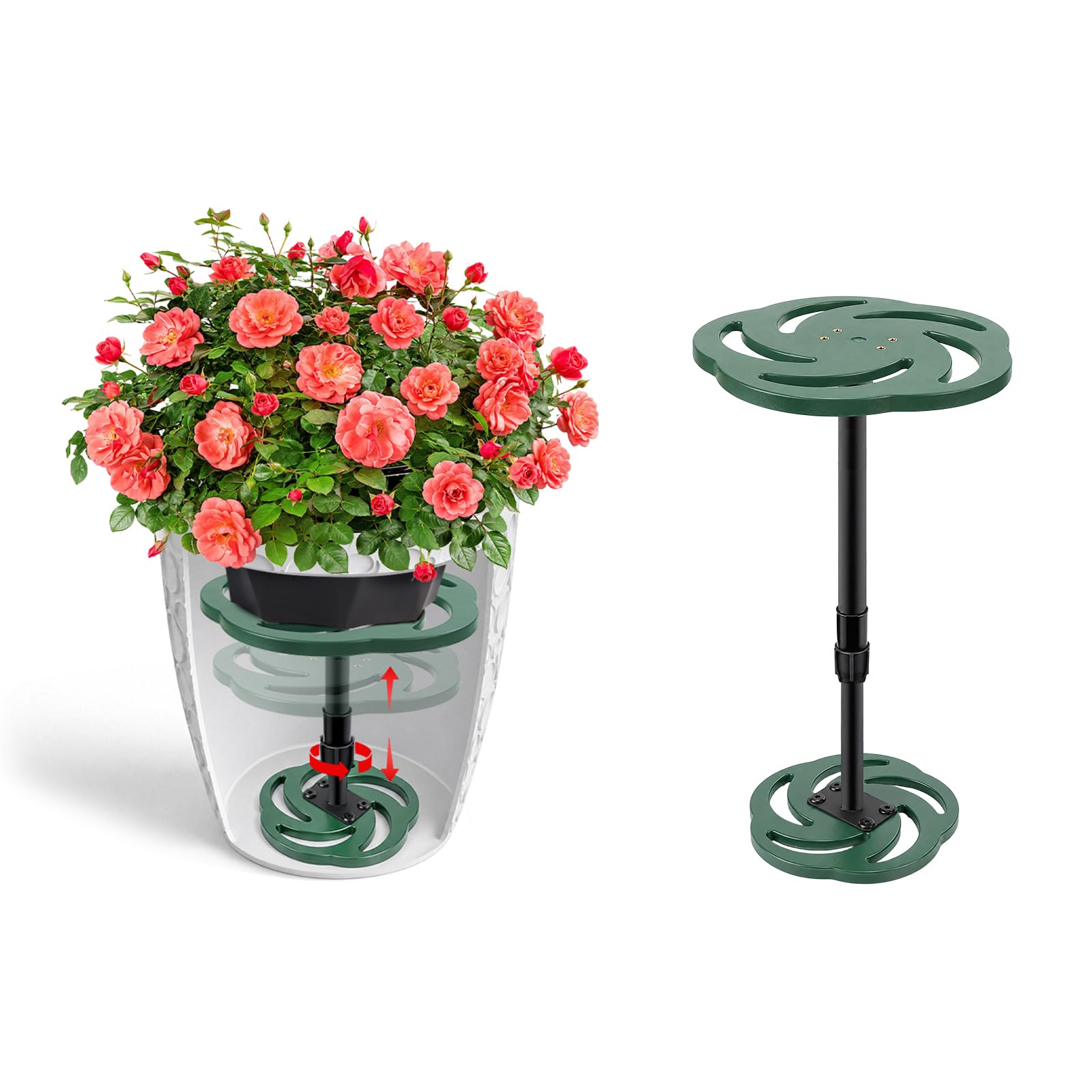 Photo 1 of Axcoix Plant Risers for Inside Pots, 7.5-12" Rise Plastic Planter Inserts