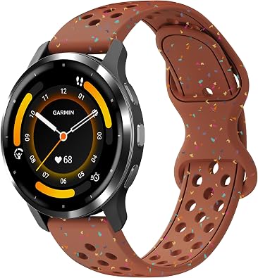 Laband 22mm Colorful Sport Silicone Band Compatible With Garmin Venu 3/Venu 4 45mm/Venu 2/Vivoactive 4,Recycled Plastic Soft Sport Strap Replacement for Forerunner 570 47mm/265/255/255 Music Women
