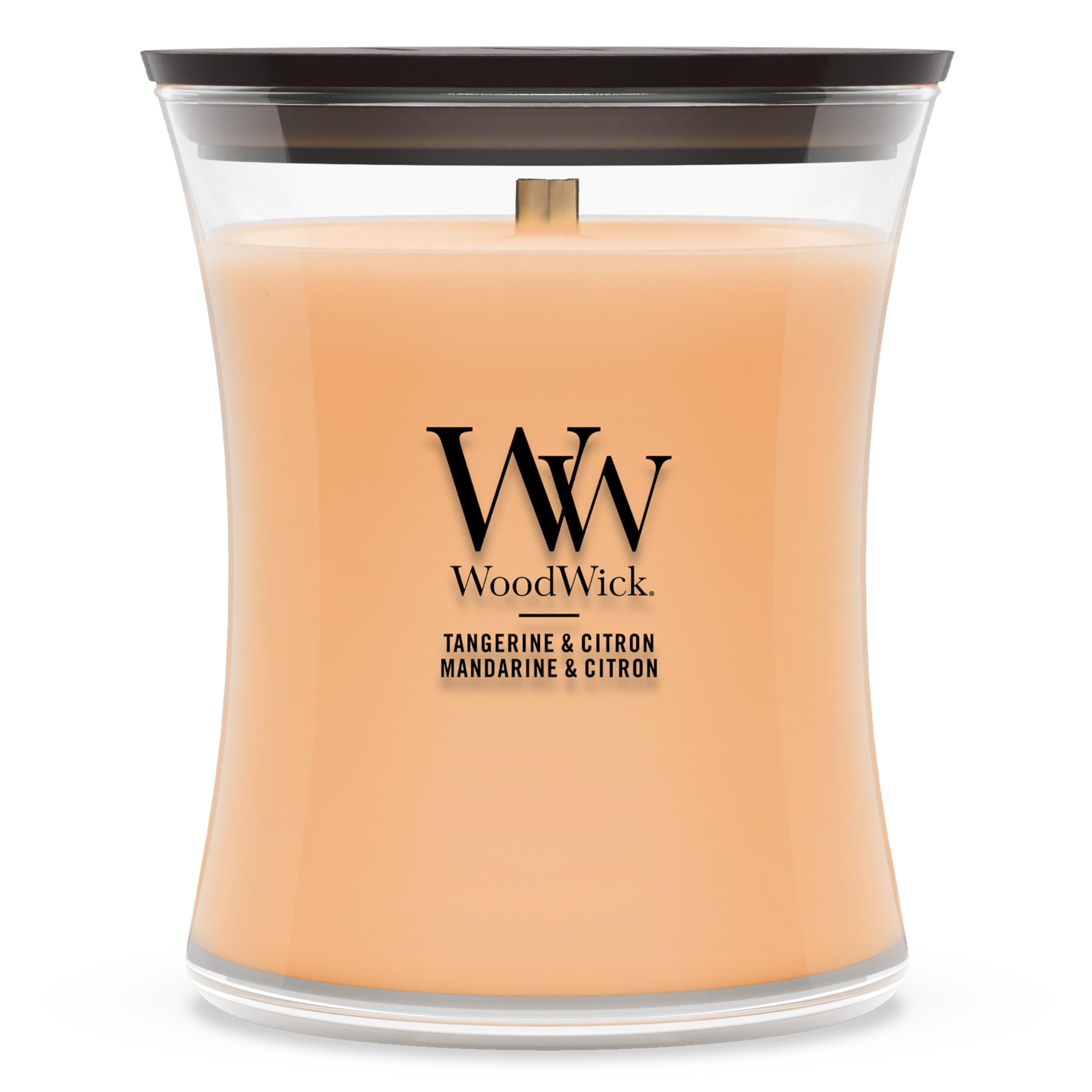 WoodWick Duftkerze | Mittlere Hourglass-Kerze | Tangerine & Citron | Perfekte Geschenke für Frauen