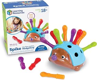 Learning Resources Spike der Igel, Feinmotorik Lernspielzeug für Kinder ab 18 Monaten, Farben und Formen Lernen, Vorschule, Motorikspiel, 12 Steckstachel
