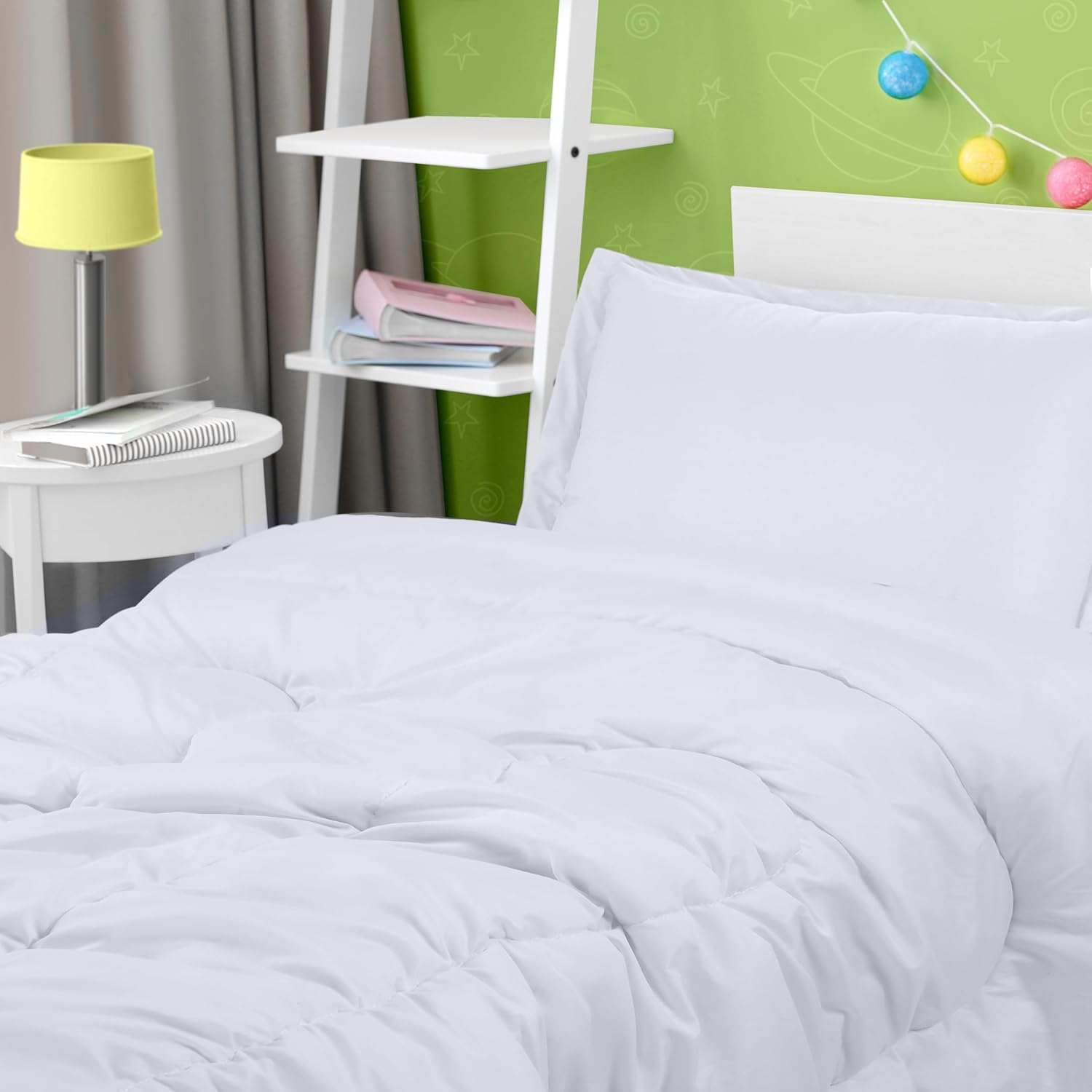 Utopia Bedding All Season White Comforter Set with 2 Pillow Cases, 3 Piece Soft Brushed Microfiber Kids Bedding Set for Boys/Girls, Machine Washable (Twin) - Image 3