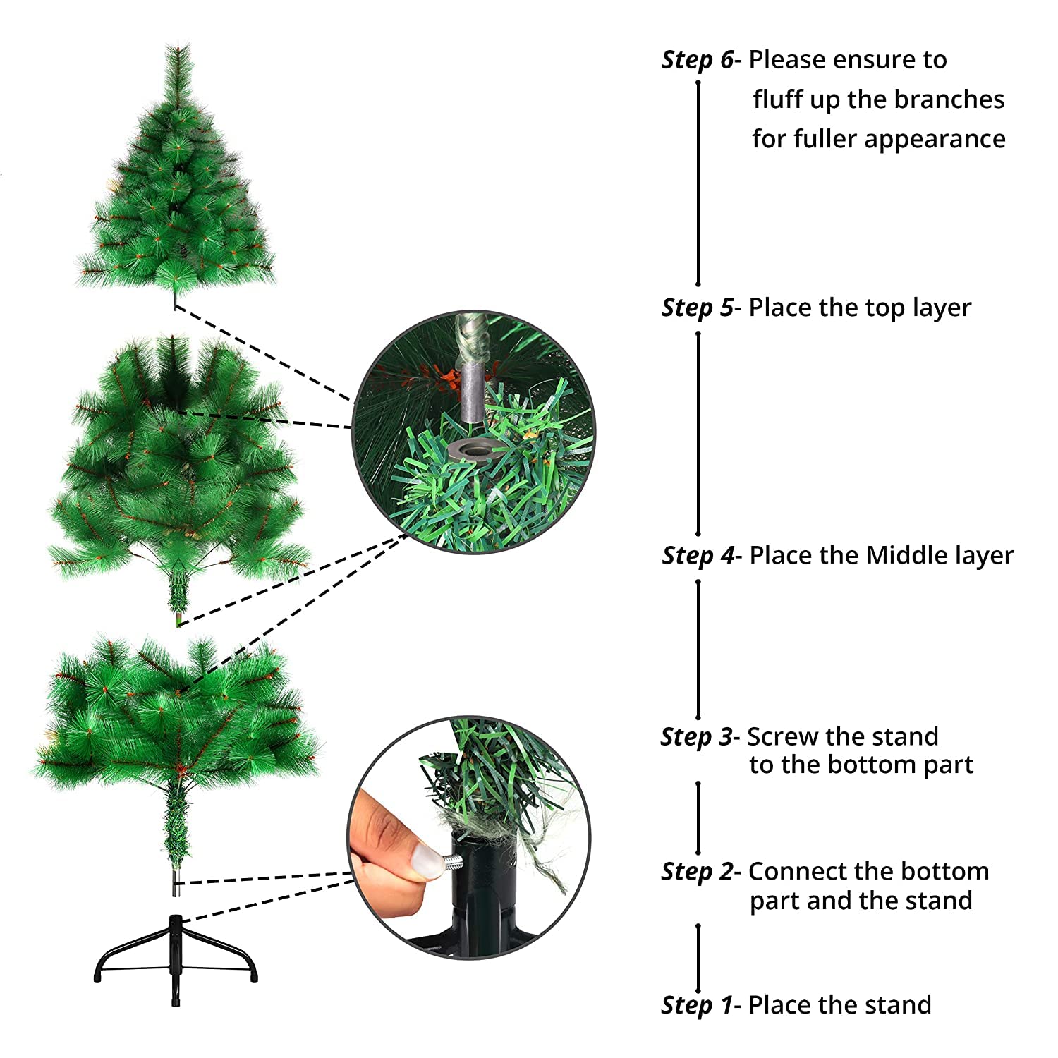 ALILA 5FT Christmas Tree - Premium Artificial Pine -4