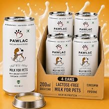 Lactose Free Milk for Cats and Dogs | 200 ml, Pack of 4 | Ready to Serve Golden Milk with Curcumin & Piperine | Easy to Digest | Complete Daily Nutrition for Kittens, Puppies, Cats & Dogs