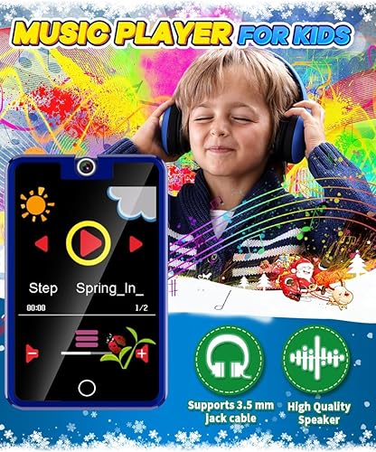 Miniatura 6 de Juguetes telefónicos para niños y niñas de 3 a 8 años de edad, juguetes de aprendizaje con cámara giratoria, 28 juegos, pantalla táctil de 2.8