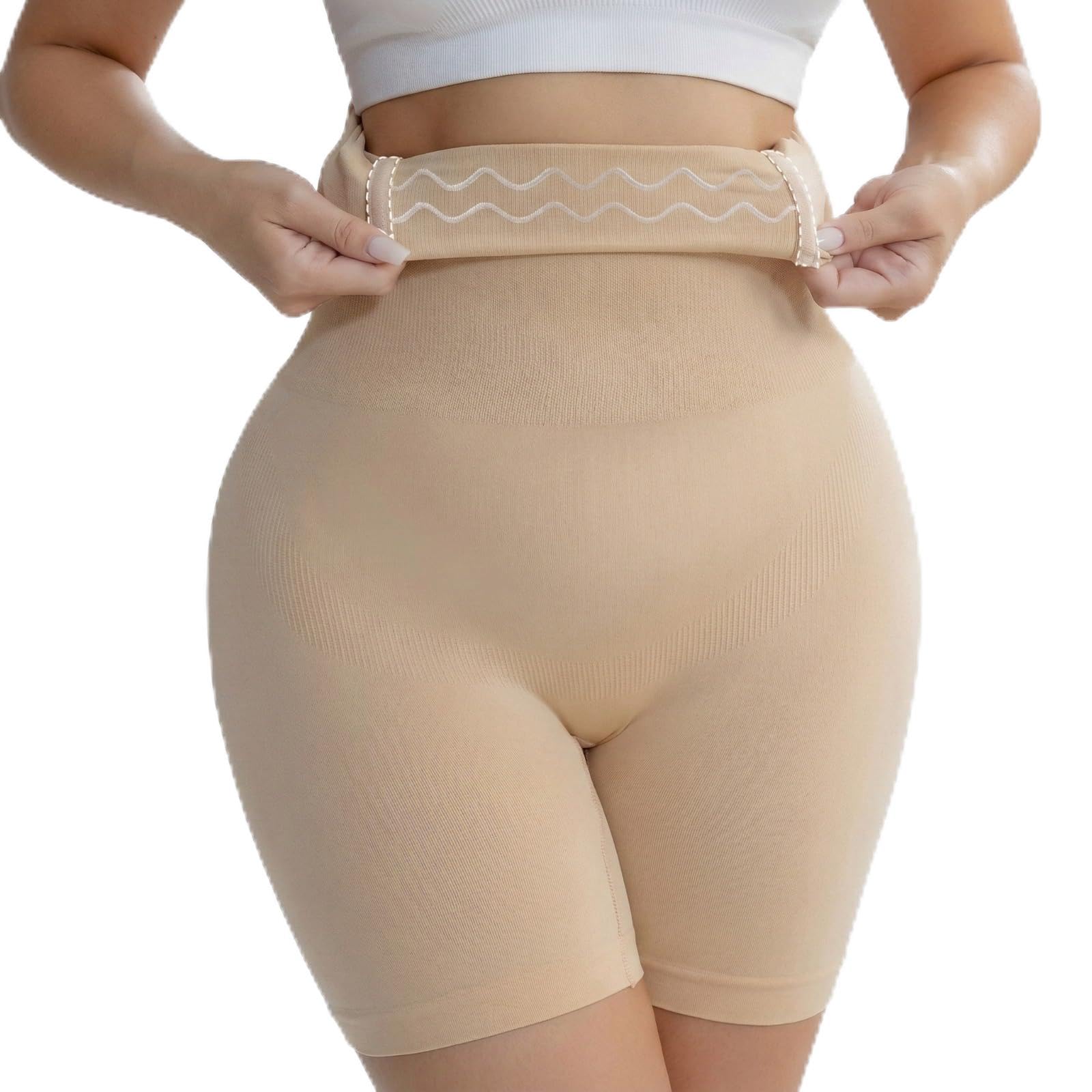 hsr Women Shapewear Shorts, High Waisted Shapewear for Women Tummy Control, Seamless Body Shaper Shorts Thigh Slimmer (Fits Waist : 30 to 39 Inch)-picture-2
