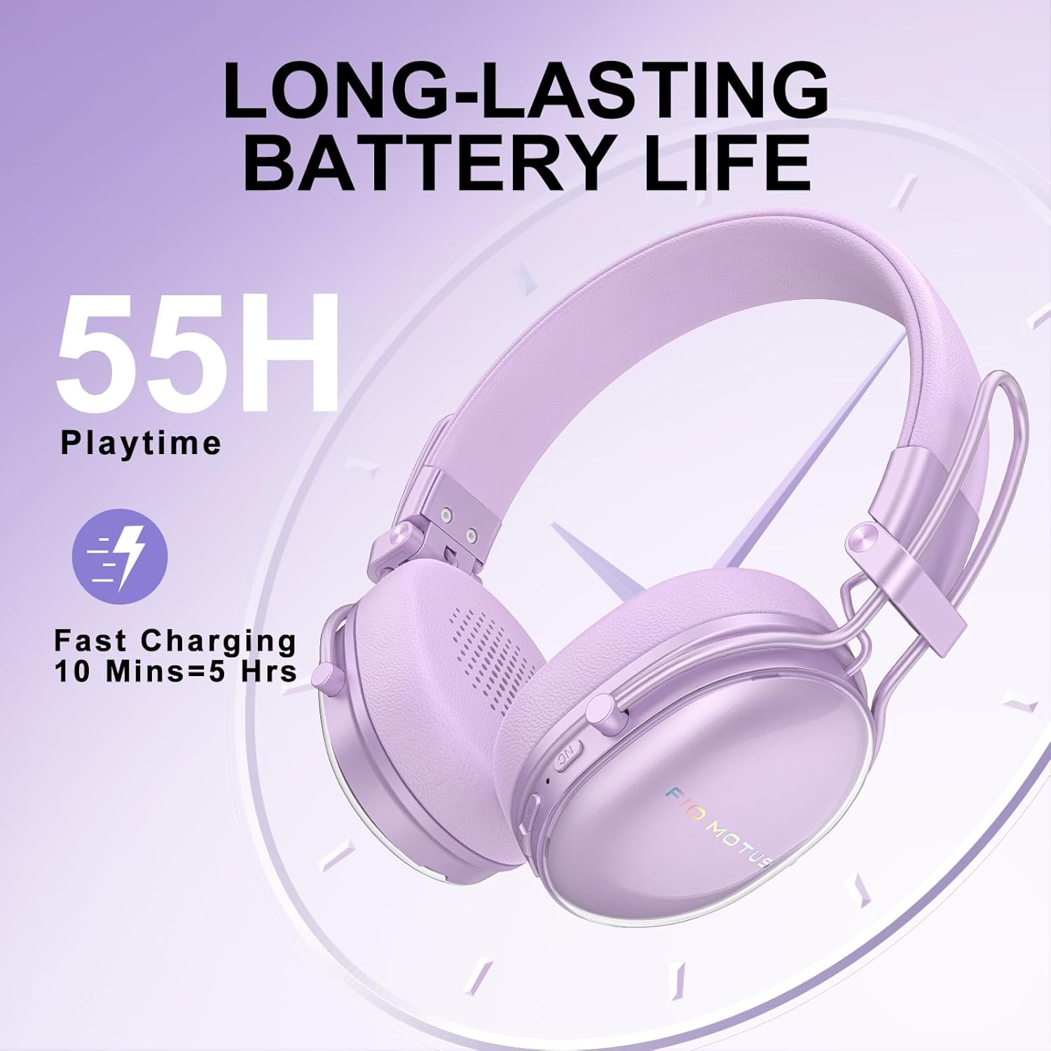 FM30 Active Noise Cancelling On Ear Headphones with FM20, Wireless Over Ear, Hi-Res Sound, Custom EQ via App, 130H Playtime, Comfortable Fit, for Travel Home Office