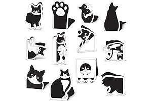 UpUDo 12 Pack Magnetic Bookmark: Keep Your Pages Purr-fect!