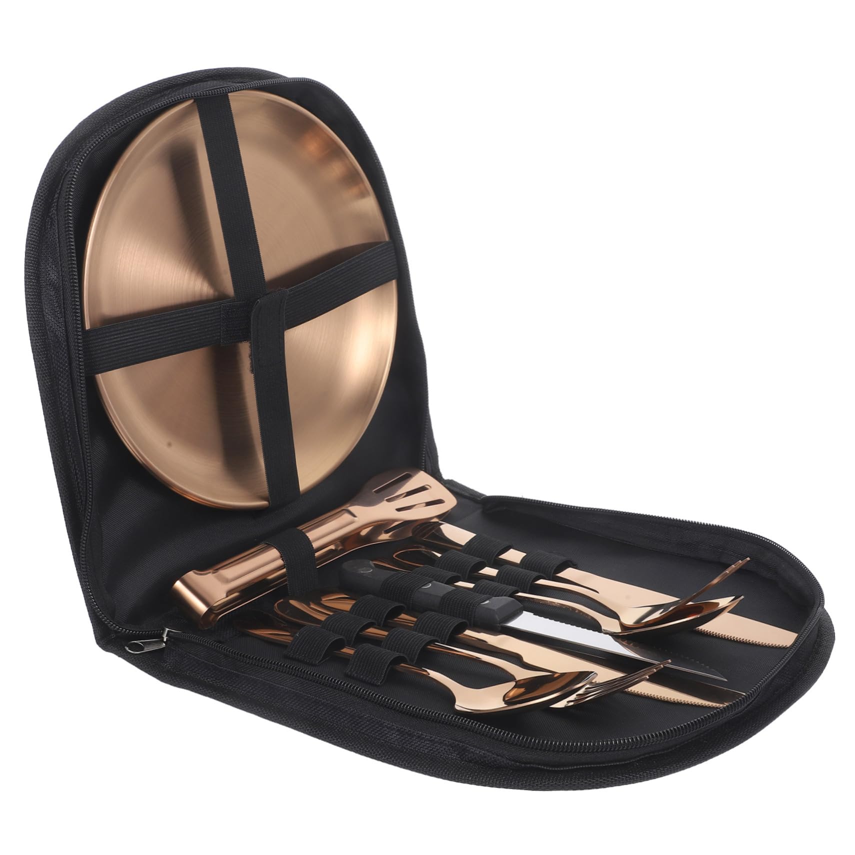 Garneck Posate in Acciaio Inox Da Campeggio Utensili Da Viaggio Riutilizzabili Con Custodia Kit Di Utensili Per Picnic e Avventure All Aperto