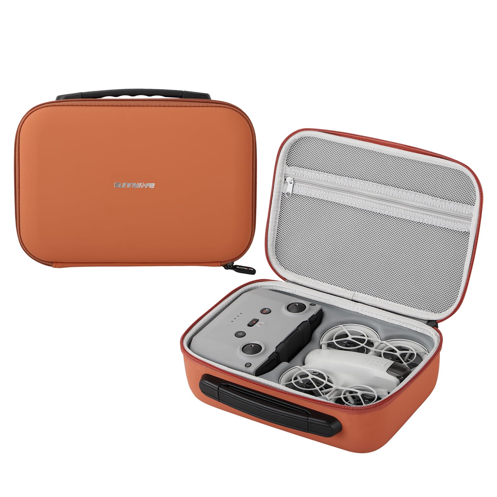 ZJRXM Case for DJI Neo Fly More Combo, Portable Travel Bag for DJI Neo Drone Accessories, Compact Storage Bag (Orange)