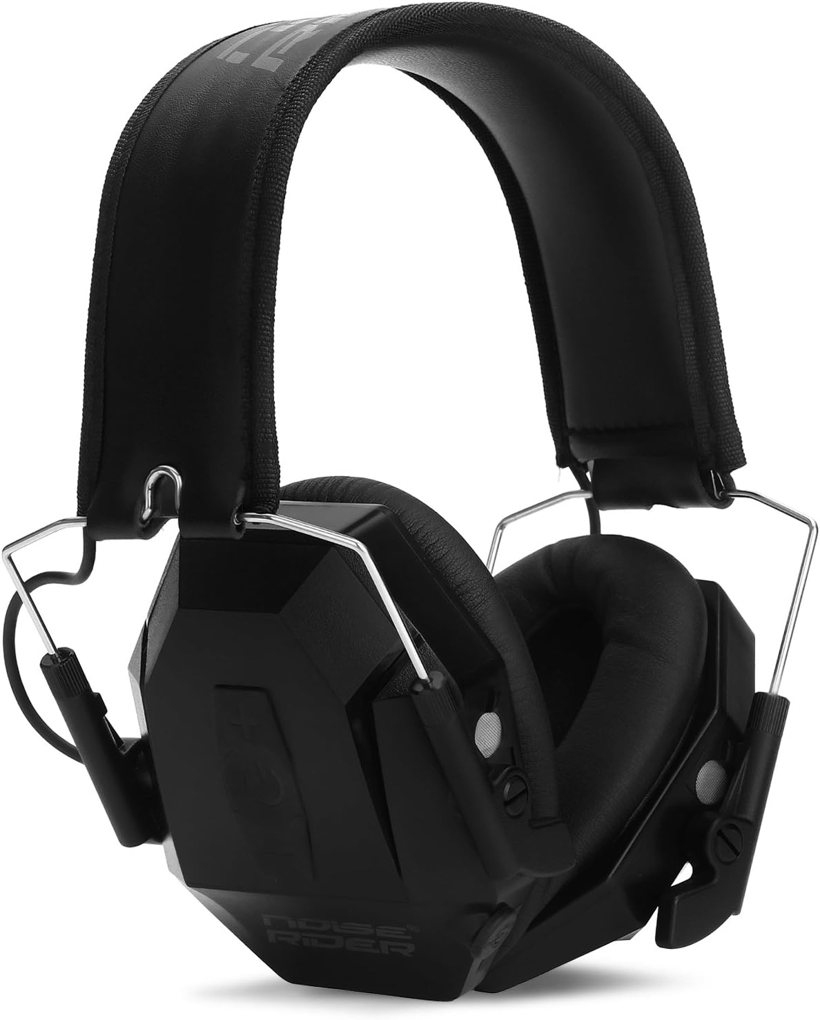 NoiseRider Shooting Ear Protection with Sound Amplification and Suppression, Clipping, Audio Compression, NRR 21 dB Electronic EarMuff Noise Cancelling Headphones for Shooters Safety with Storage Case