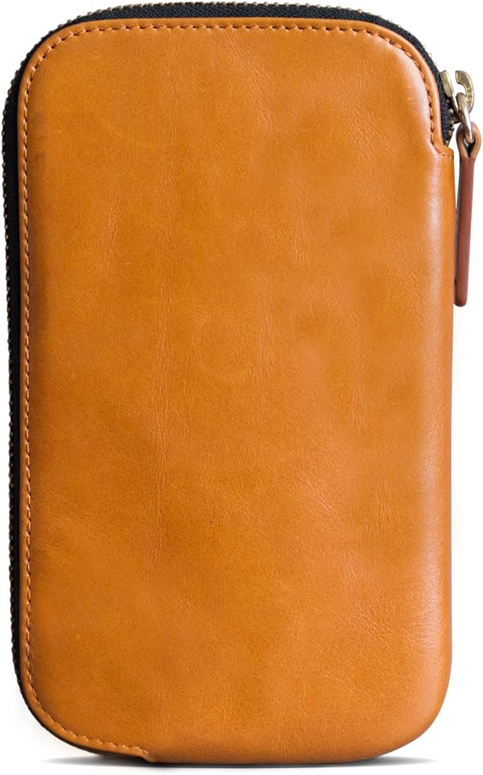 Authentic Crazy Deals Alto Travel Phone Wallet for Apple iPhone 13, iPhone 13 mini, iPhone 13 Pro, iPhone 13 Pro Max, iPhone 12 mini /12/ 12Pro, iPhone 12 Pro Max, Leather Phone case for iPhone Up to 6.7 inch (Caramel Brown)