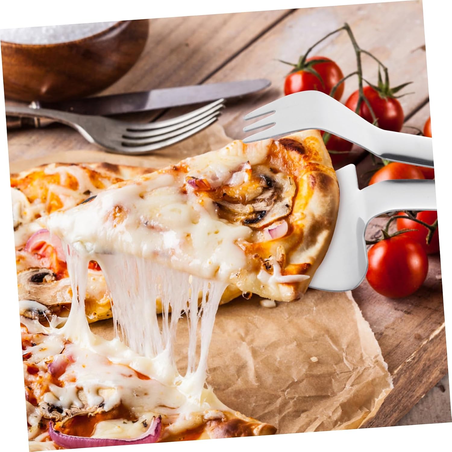 Stainless Steel Pizza Server Clamp Designed Multi Function Shovel