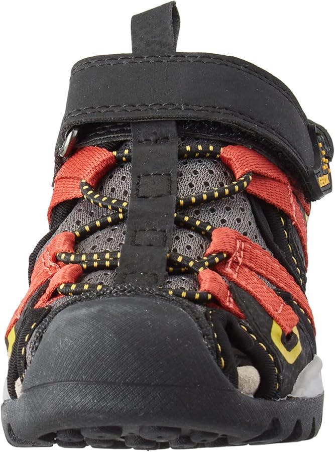 Geox J Borealis Boy Sandalen voor jongens, zwart/oranje., 28 EU