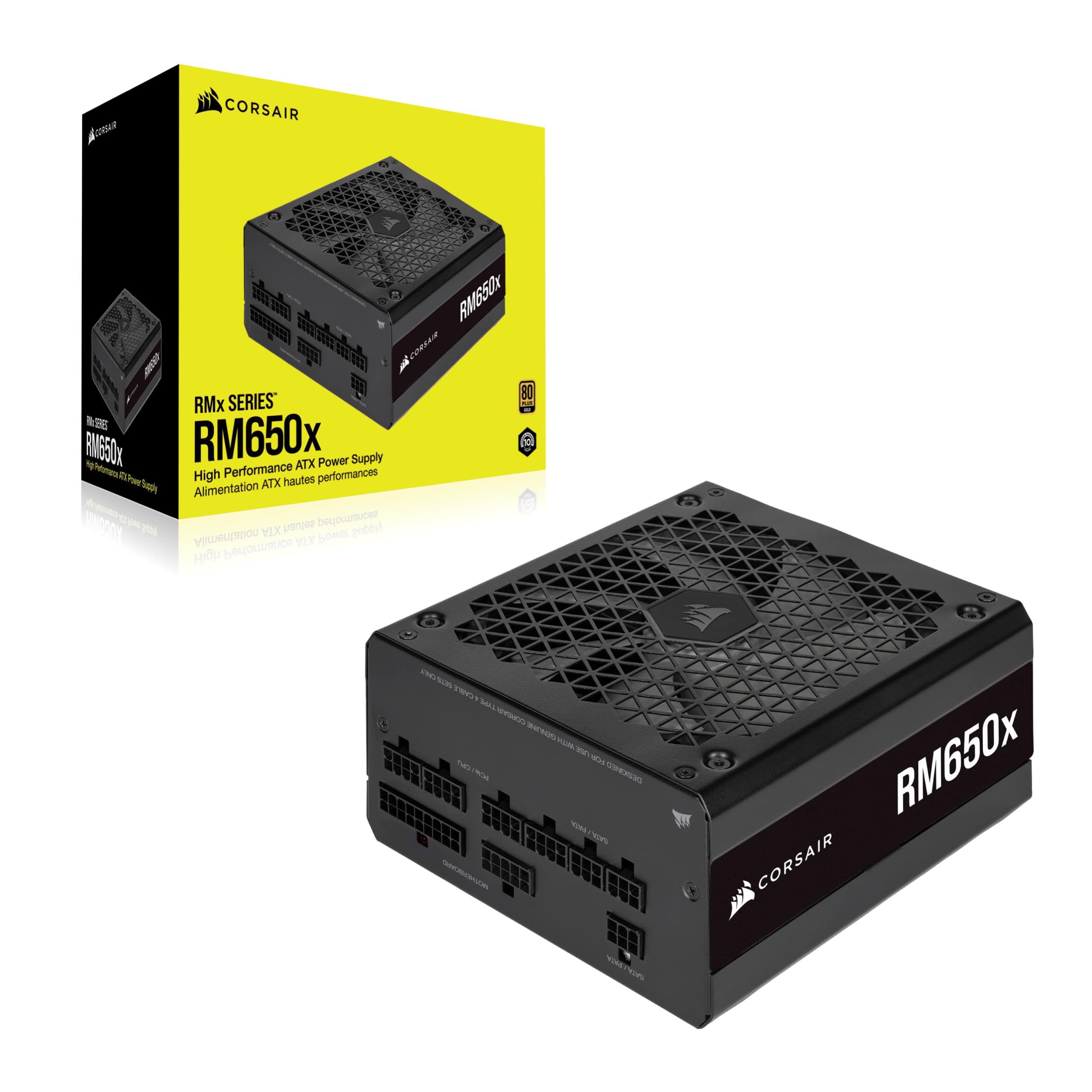 Fonte Corsair RM650x - 650W, 80 Plus Gold, Modular, Preto - CP Fonte Corsair RM650x - 650W, 80 Plus Gold, Modular, Preto - CP