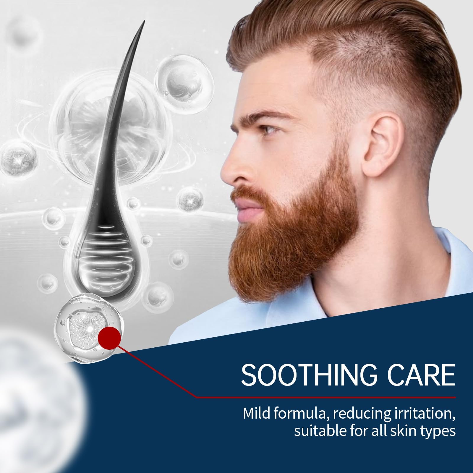 Kit For La Cura Della Barba Da Uomo In Legno Di Sandalo For Tutti I Tipi Di Pelle