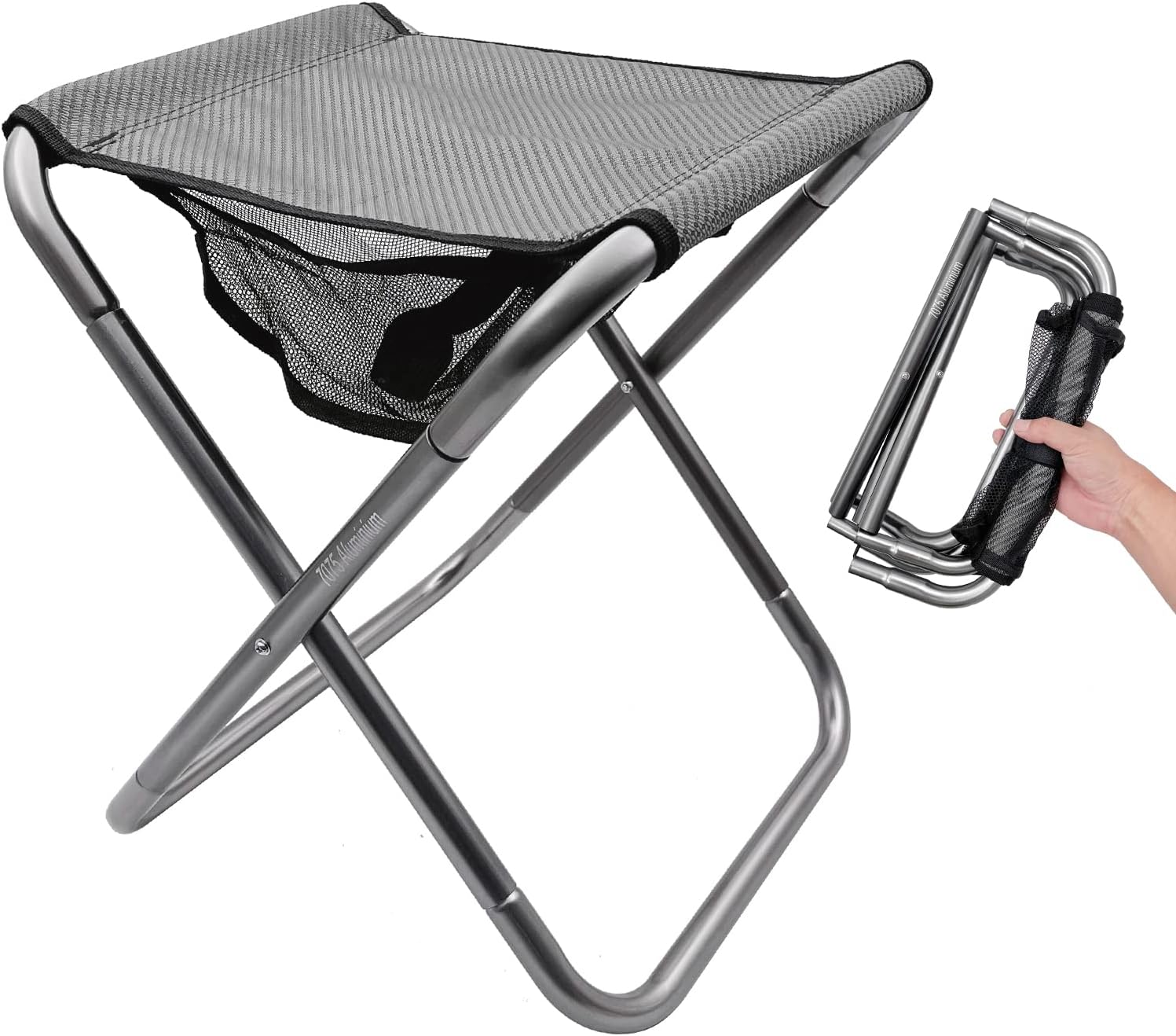 LYHLYA Camping Stool, Portable Folding Stool XXL Size