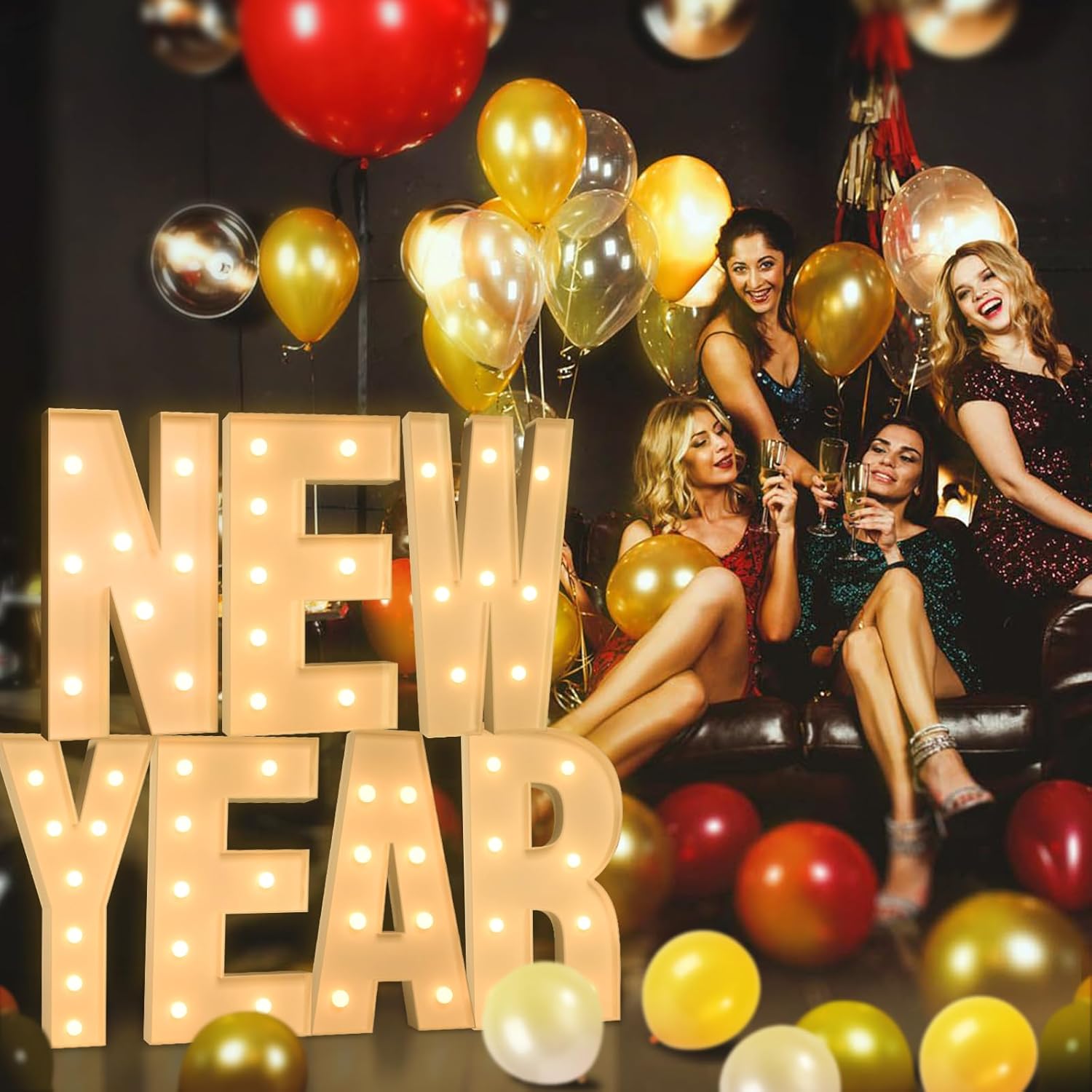 Marquee Letters 3 Feet Tall, 3FT Large Light up Letters A, Big Sign A with Warm White Light for Birthday Wedding Proposal Engagement Graduation Party Backdrop Decorations - Image 2