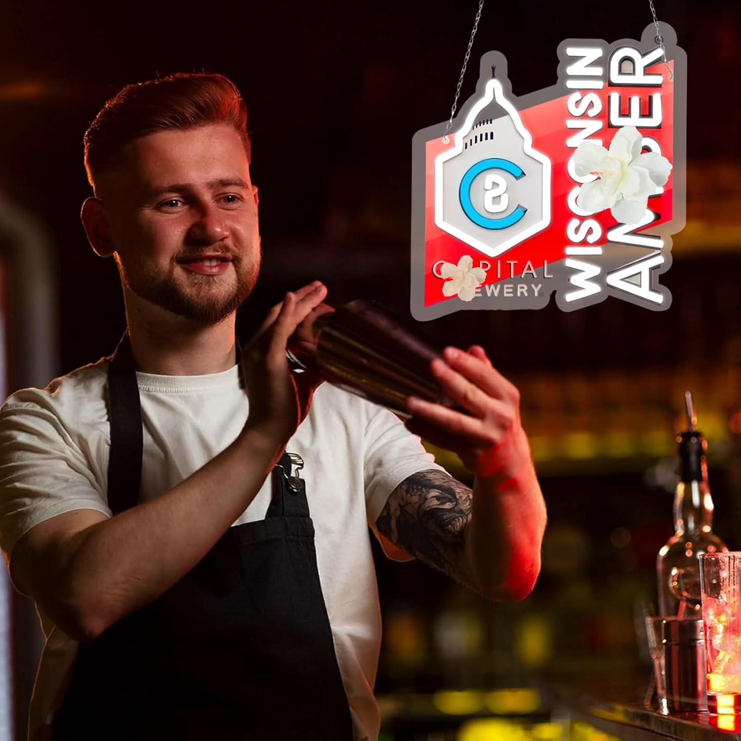 JFLLamp Beer Neon Signs for Wall Decor Neon Lights for Bedroom Led Signs Suitable for Dormitory Man Cave Christmas Gift - Image 6