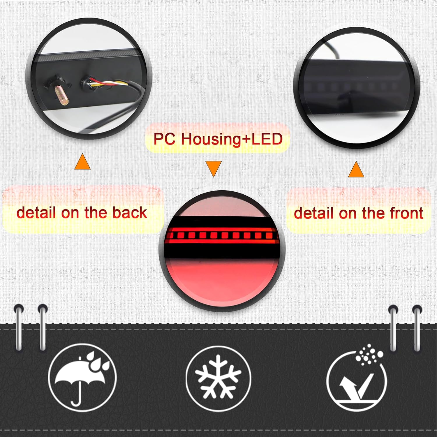 LED Rear Bumper Reflector Lights Trim for Toyota Land Cruiser LC100 1998-2007, for Lexus LX470| Red Sequential Turn Signal,DRL&Brake Light |Replacement for OEM 8191048050, 8192048050 (Smoked)