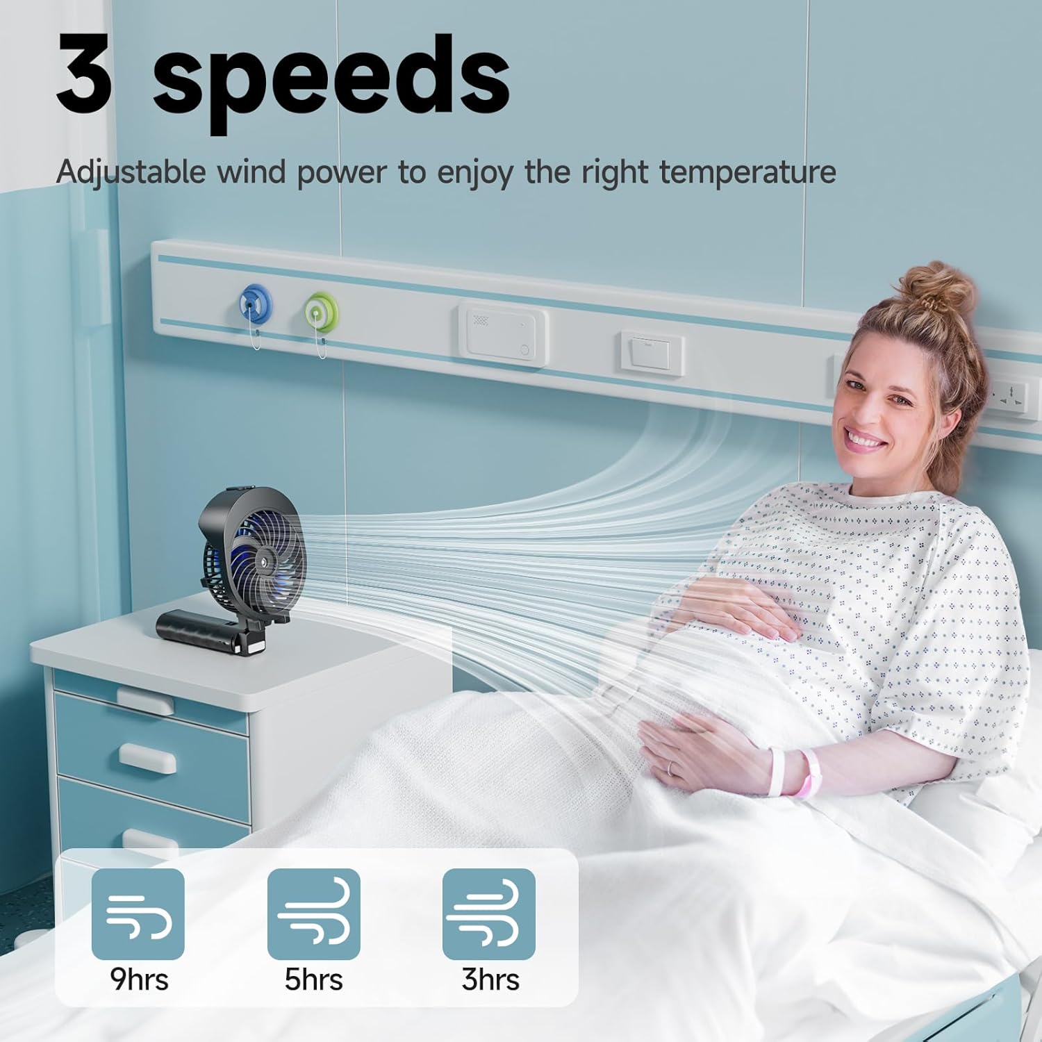 HandFan 4000mAh 6 Inch Handheld Fan - 6 Speed 5-34H Working Time, Personal Misting Fan - 55ml Large Water Tank, 180°Foldable for Travel, Beach, Camping, Outdoors, Makeup