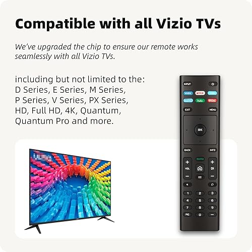 Miniatura 2 de XRT136 - Control remoto de repuesto para todos los controles remotos VIZIO Smart TV, para serie D, serie E, serie M, serie P, serie PX, serie V, HD,