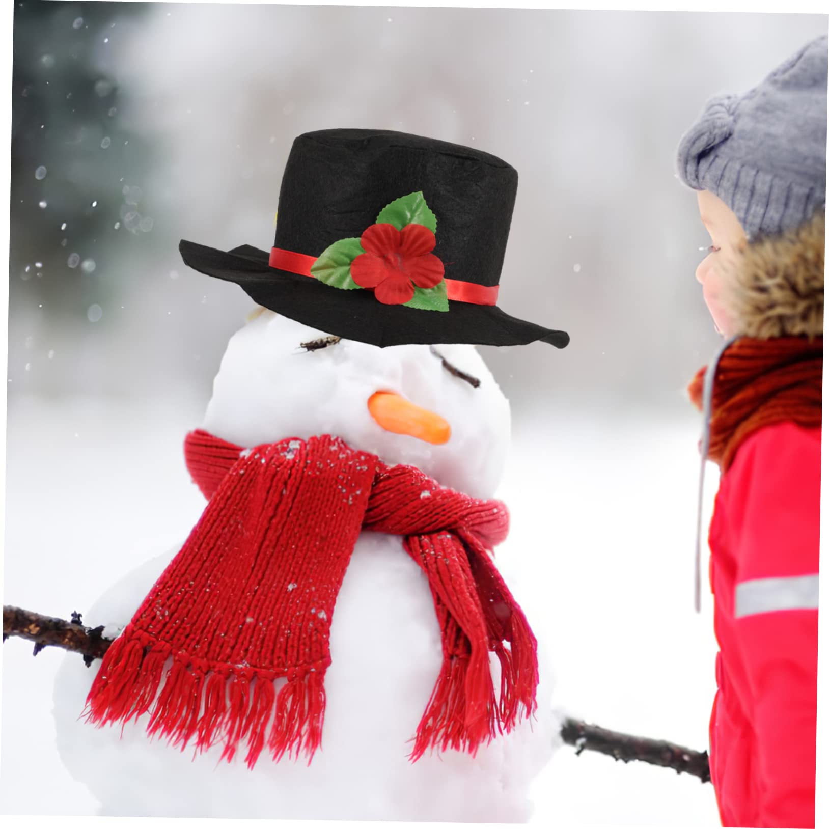 TOPBATHY 2 Sätze Schneemann Verkleiden Sich Schneemann Bausatz Schneemann-schal Schneemann-versorgung Schneemann DIY Material Schneemann-knöpfe-Set Zum Basteln Schneemann Geweih Polyester