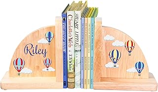 My Bambino Personalized Primary Hot Air Balloons Children's Natural Wood...