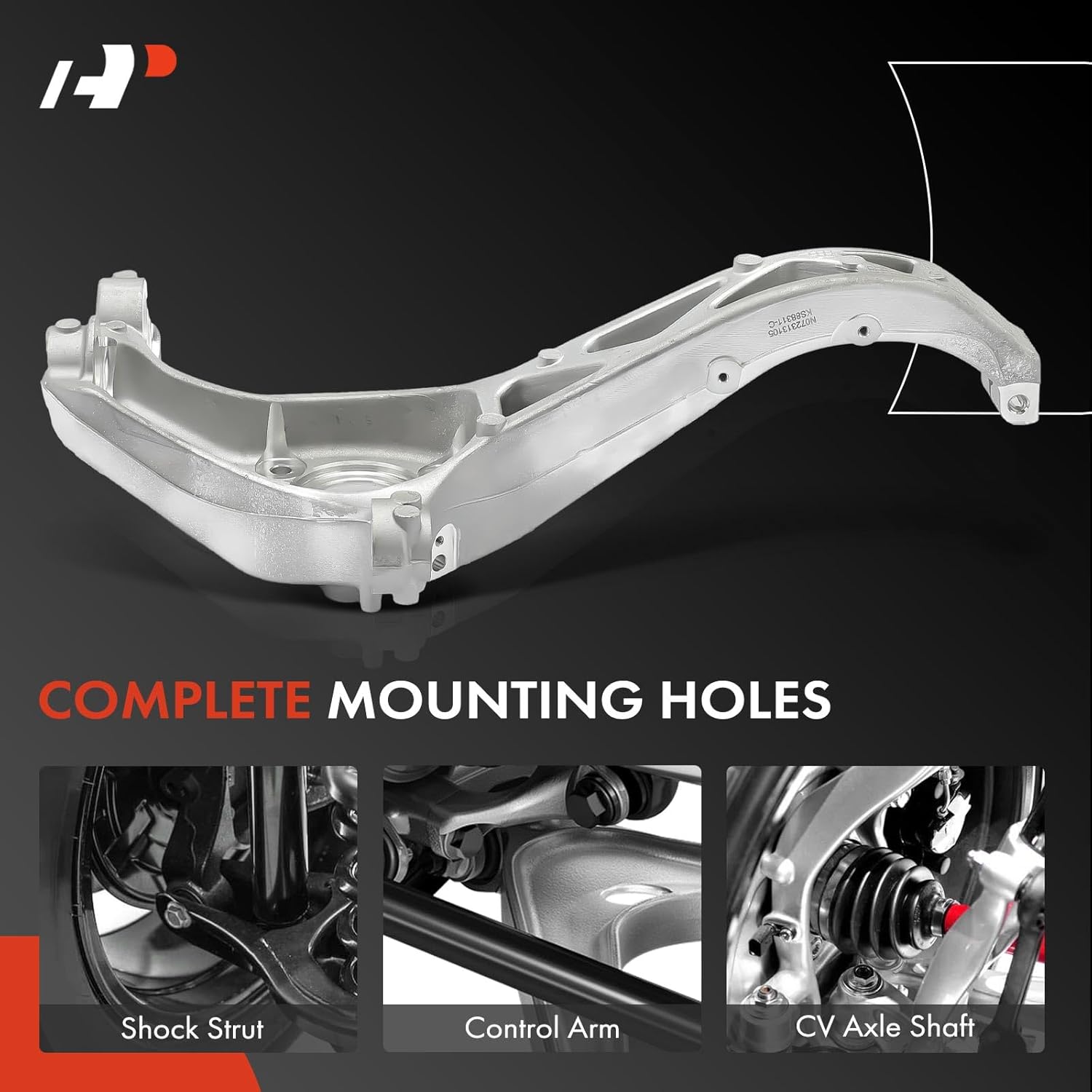 A-Premium Front Suspension Steering Knuckle Compatible with Tesla Model Y 2020 2021 2022 2023, Left Driver Side