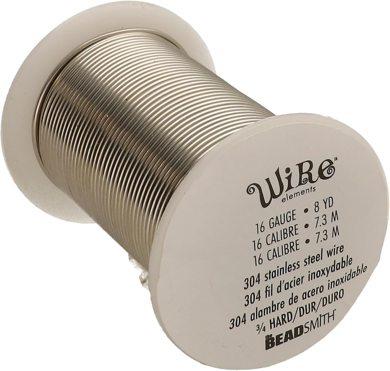 The Beadsmith Stainless Steel Wire – 304 Grade, Tarnish Resistant, Round Shape, 16-Gauge, 8-Yard Spool – for Jewelry Making, Sculptures, Models, Gardening, Electrical & Industrial Crafts & Hobbies