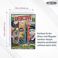 Vista 3 de BCW Archival Storage Bags for Silver Age/Regular Comic Books - 50 Pack 7 1/4" x 10 1/2" 2 Mil Mylar Comic Book Sleeves Clear Polyester