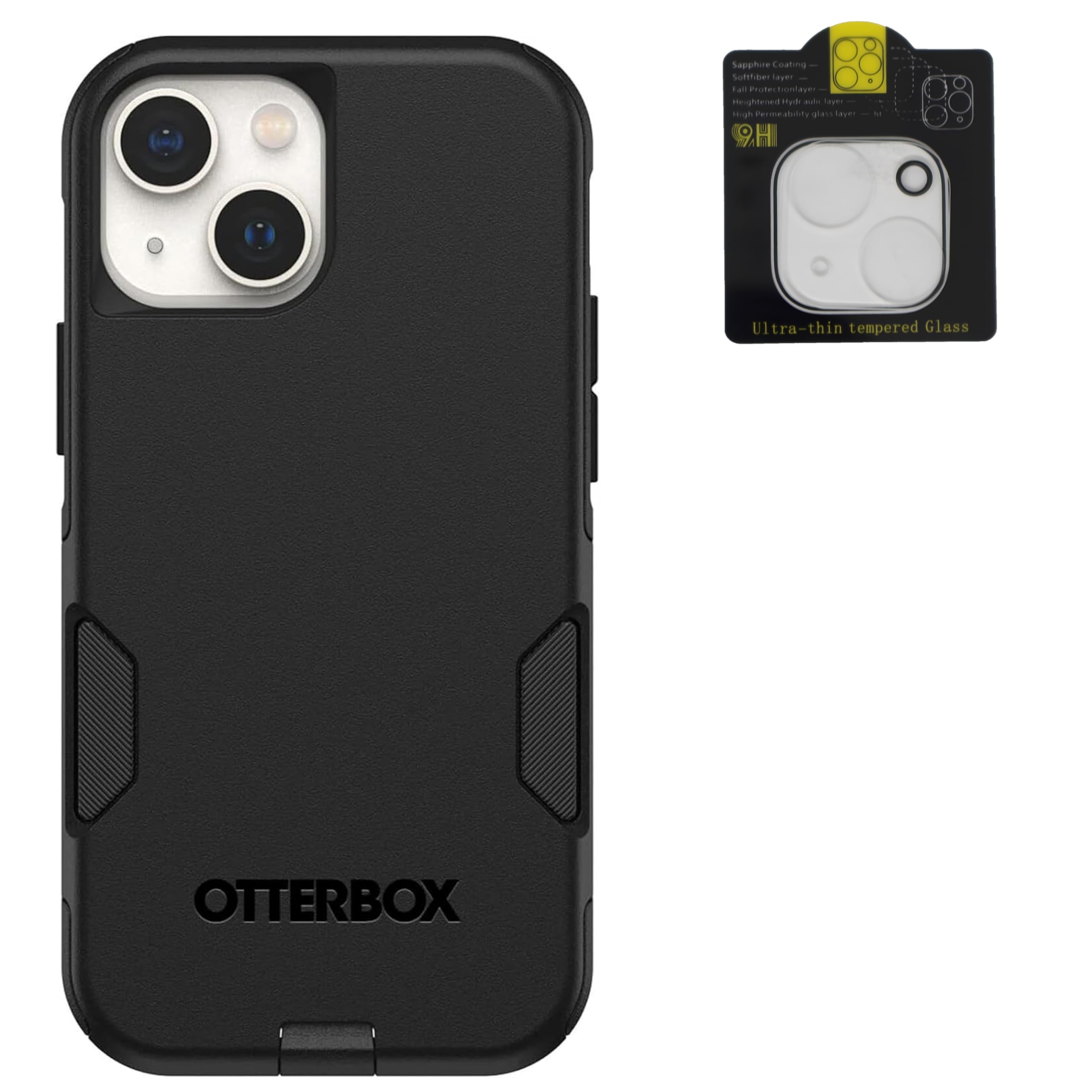 OtterBox Commuter Series Case for iPhone 13 Mini with Camera Lens Protector - Non-Retail Packaging - Black