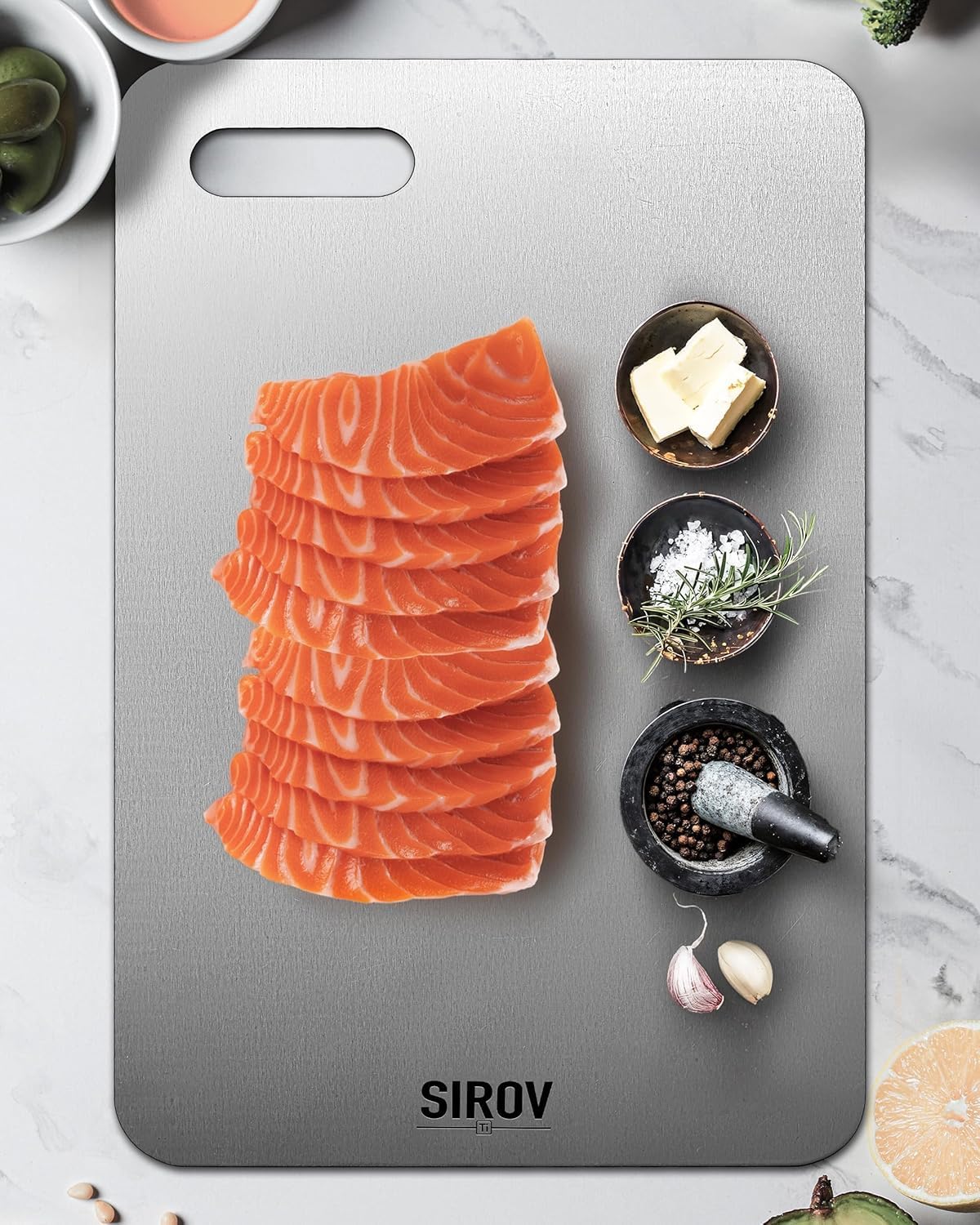 Titanium Cutting Board Set of 3, Premium Pure Titanium Chopping Boards for Kitchen, Non-Toxic & Dishwasher Safe for Meat, Fruit, and Vegetables (Set of 3)-Upgraded Version - Image 2