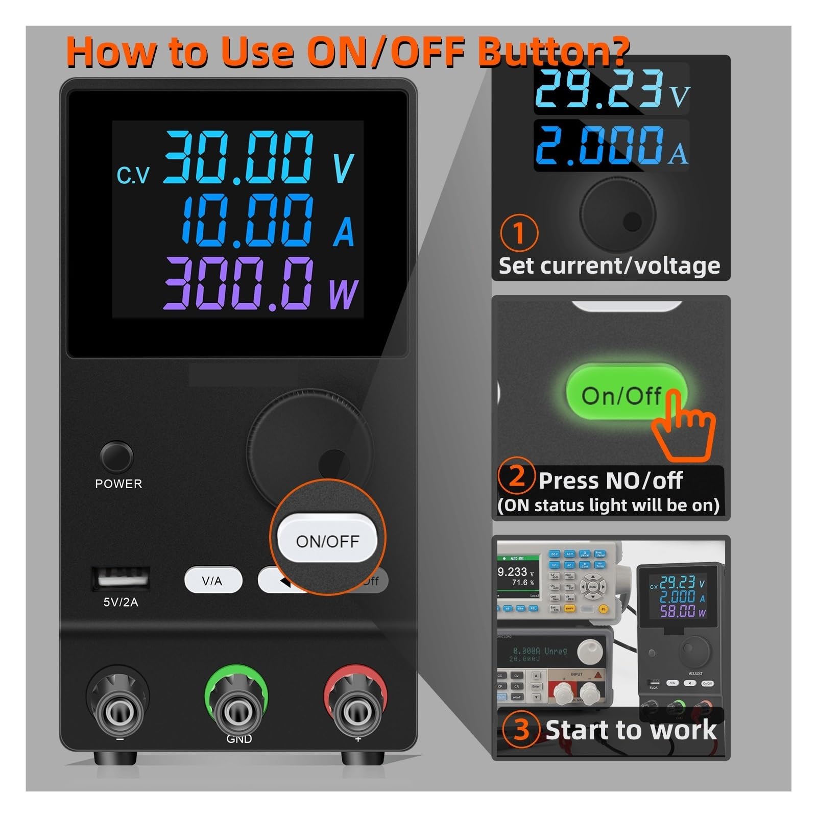 USB DC Lab Zasilacz Regulowany interfejs Opcjonalne oprogramowanie PC Laboratoryjny stabilizowany regulator napięcia Precyzyjny Wydajny Stabilne Napięcie Wyjściowe(SPPS-A 30V10A-RS232)