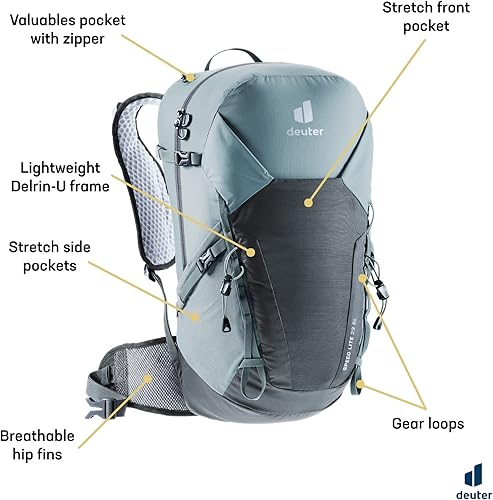 Miniatura 3 de Deuter Speed Lite 23L SL - Mochila de senderismo para mujer, color estaño-índigo