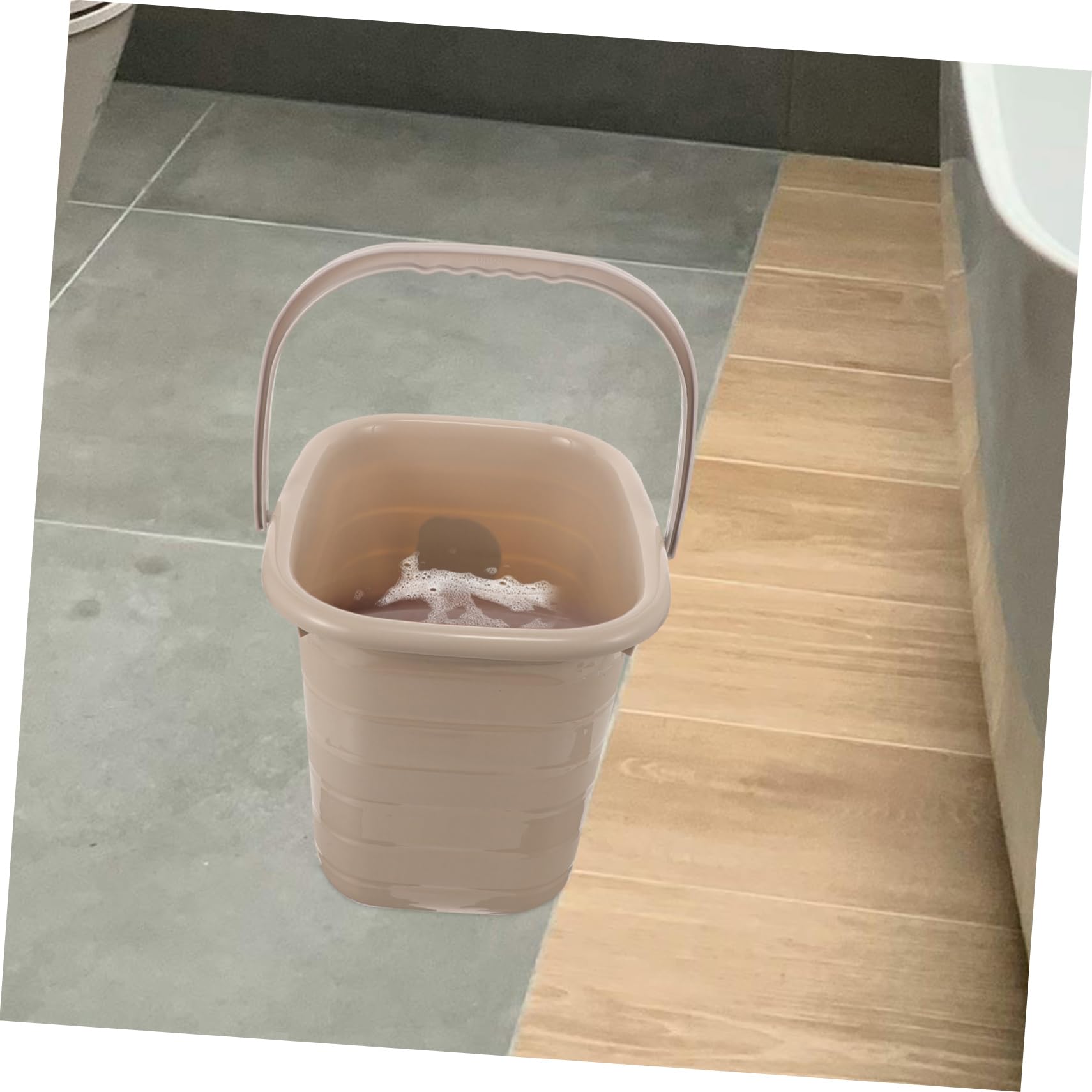 Secchio in Plastica 11l con Manico, Multiuso per Casa e Lavanderia, Facile da Versare, Superficie Liscia, Portatile