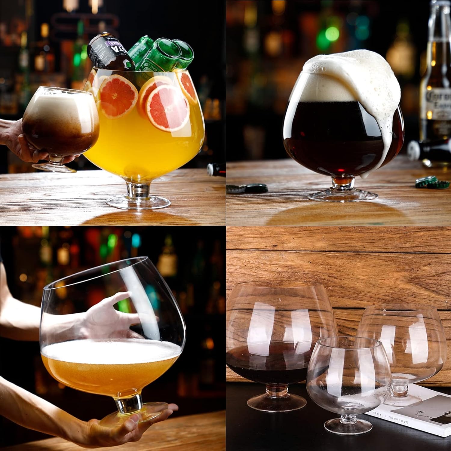 12000 ml Oversized Crystal Glasses Brandy Glasses, Beer Glasses, Bar Wine Surprise Drinkware,4000ml