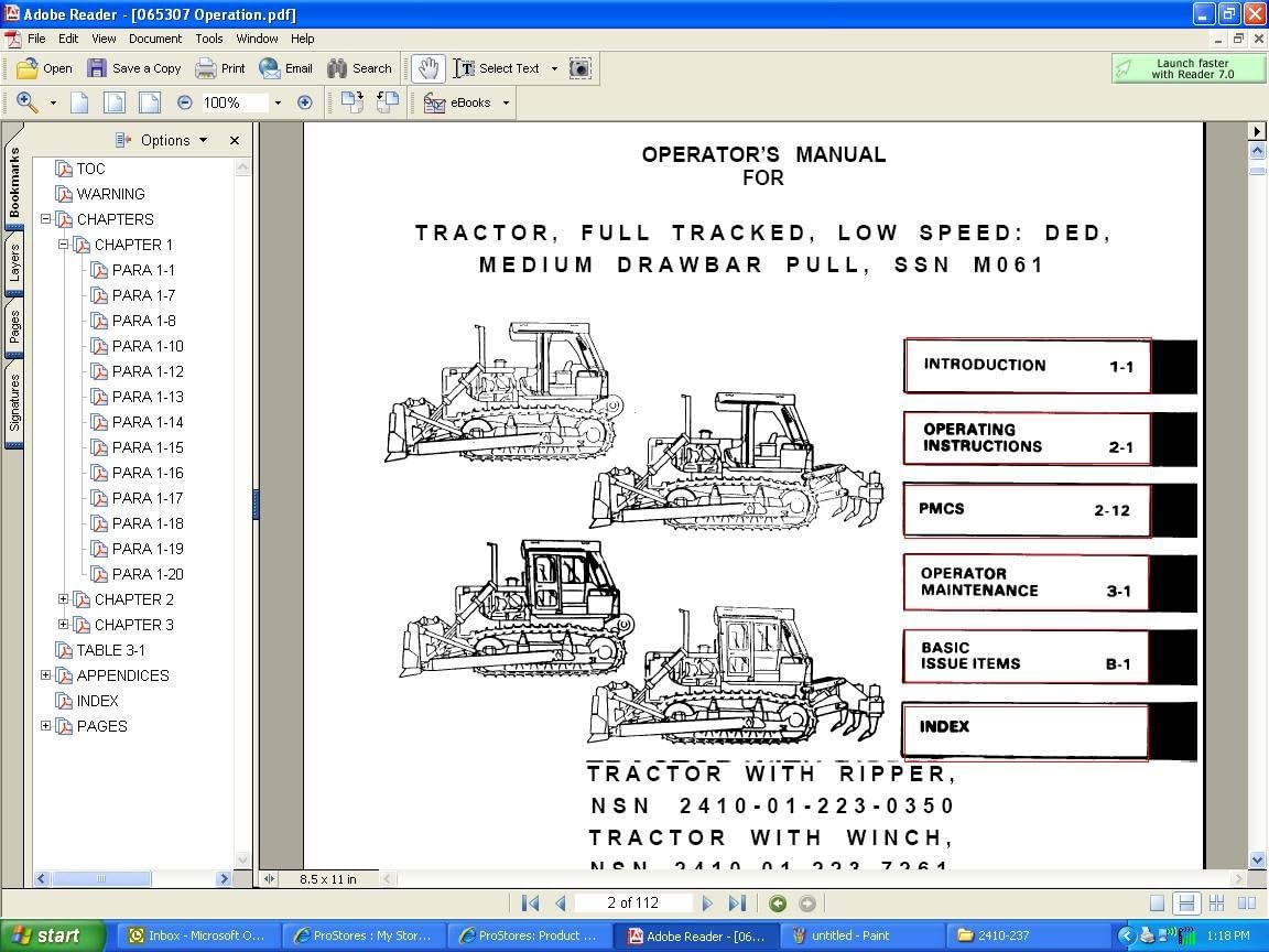 Caterpillar D7g Dozer Servic Parts Manual On Cd Rom D 7g 