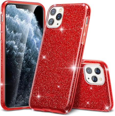 ESR Capa Glitter compatível para iPhone 11 Pro Max, capa Glitter Sparkle  Bling [Three Layer] para mulheres [Suporta carregamento sem fio] para  iPhone 11 Pro Max (versão 2019), Coral | Amazon.com.br