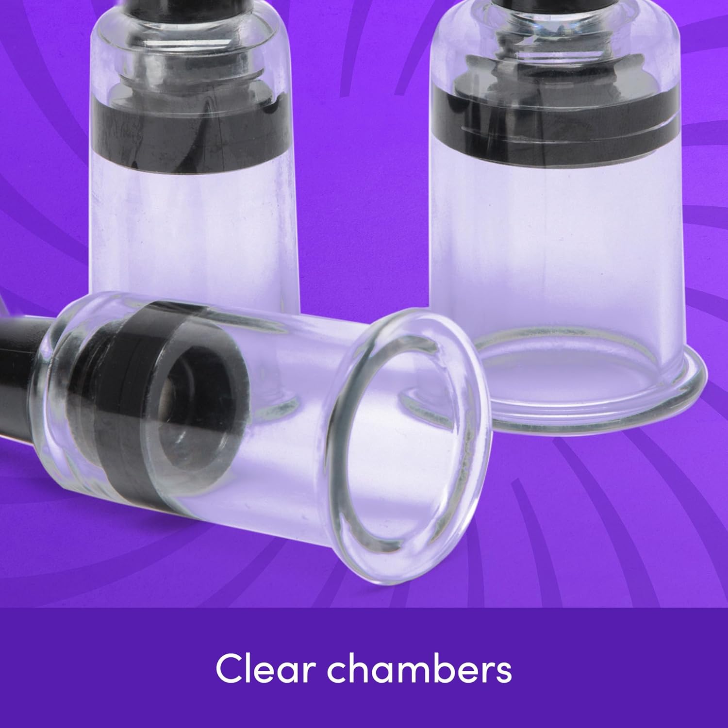 Lovehoney DOMINIX Deluxe Nipple & Clit Triple Sucker Set | Powerful Suction Pumps for Intense Nipple & Clitoral Play | Adjustable Twist-Top Chambers for BDSM Sensation Play | Clear Adult Sex Toy