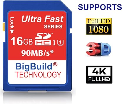16GB Ultra Fast SDHC 90MB/s Memory Card Compatible with Sony Cyber-Shot DSC HX60, HX80, HX90, H300, HX350, HX400V, H300B/HX400VB, HX60B/HX90B Camera