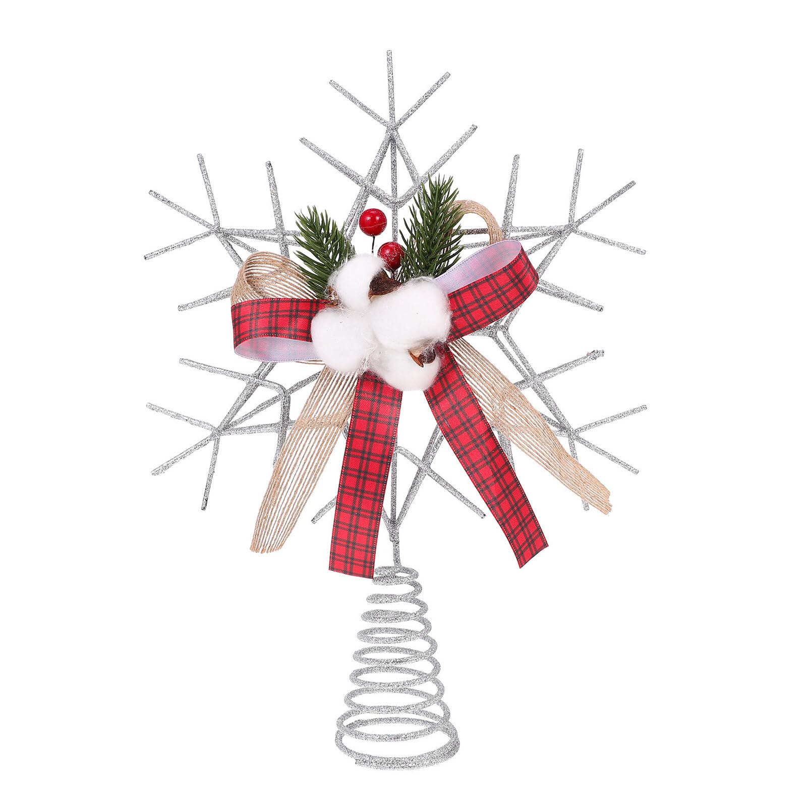 TOYANDONA Estrella Copa del Árbol de Navidad Adorno de Hierro Forjado para Decorar el Árbol Fiestas Navideñas Adorno Punta