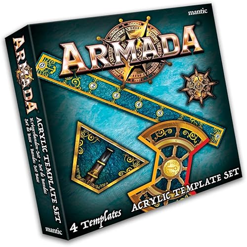 Kings of War Armada Deluxe Templates - Acrílico, Fantasy Naval Game Accessories