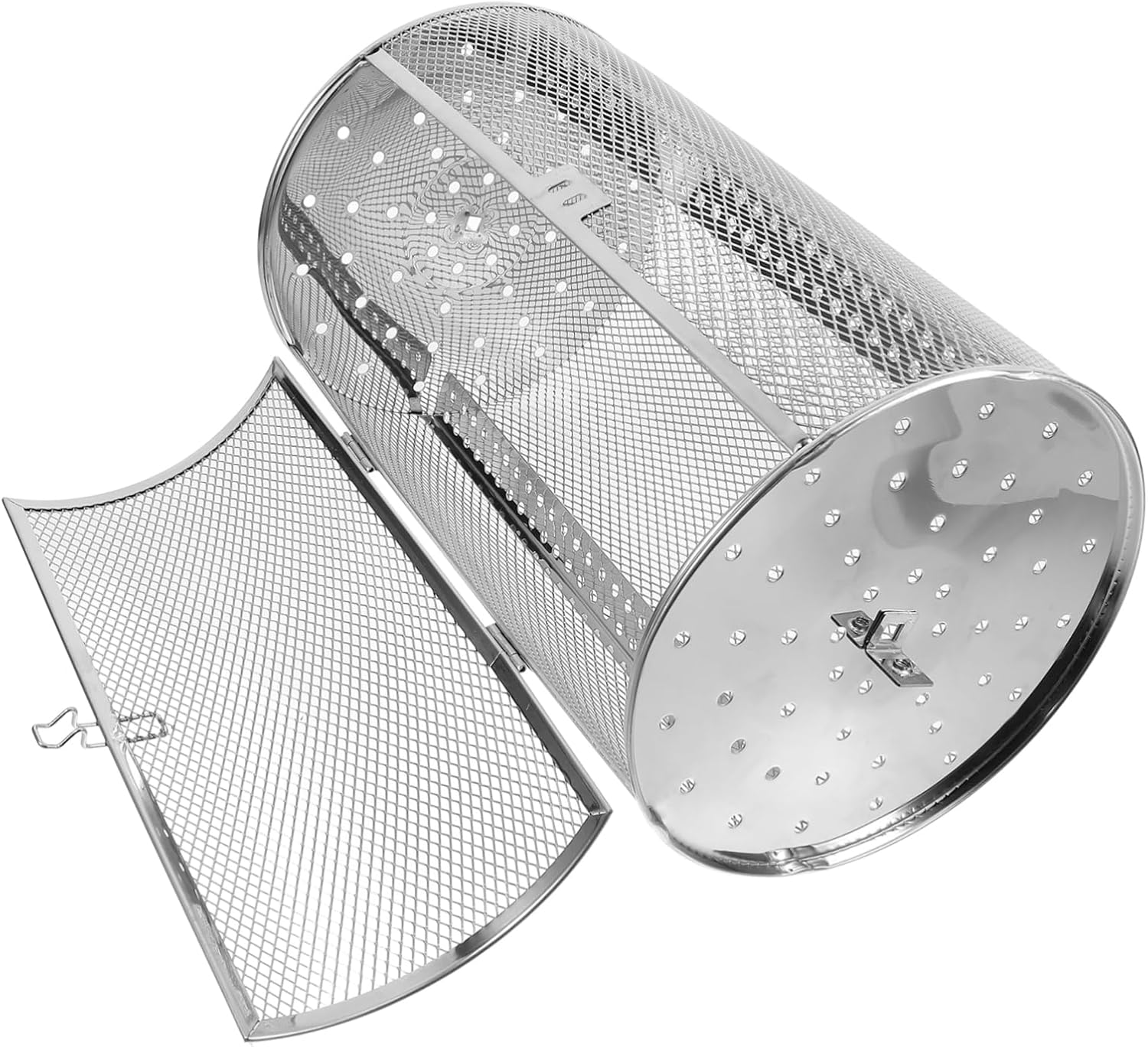 Grill Rotisserie Basket Stainless Steel Oven Accessory for Even Baking for Nuts and More for Air Fryer and Rotisserie Cooking