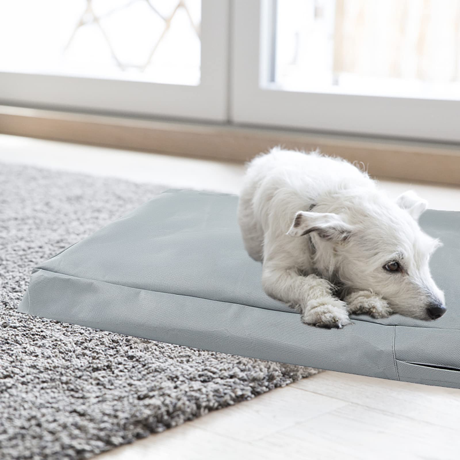 Housse de rechange imperméable pour lit de chien – Protège-matelas pour coussin de chien (taille XL : 116,8 x 73,7 x 10,2 cm, convient pour cage de 106,7 cm)