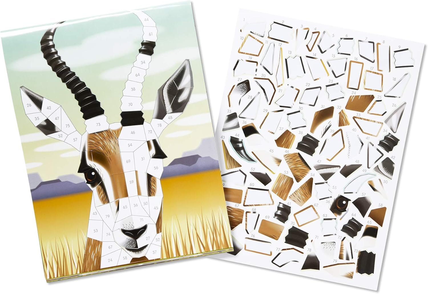 Melissa & Doug Mosaic Sticker Pad Bundle Play Set 3-Pack: Safari, Ocean and Nature - 12 Scenes Each : Toys & Games