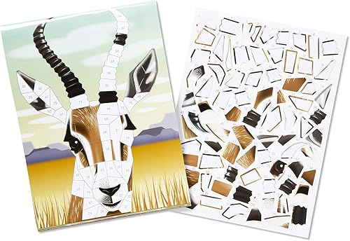 Miniatura 8 de Melissa & Doug Paquete de 3, juego de blocs de calcomanías de mosaico Safari, Océano y Naturaleza, 12 escenas cada una