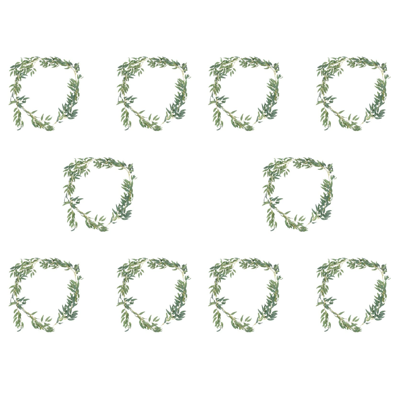 Sztuczne kwiaty eukaliptusa, 10 sztuk, 1,8 m, wierzba, zielone liście, na wesele, DIY, dekoracja, kwiaty, rośliny, liście, imitacja rattanu, zielone, 10 sztuk